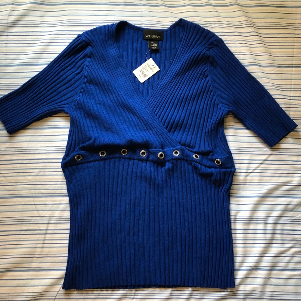 Lane Bryant Blue Blouse Sweater